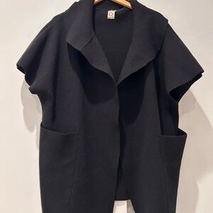 Anthropologie Black Poncho Sweater